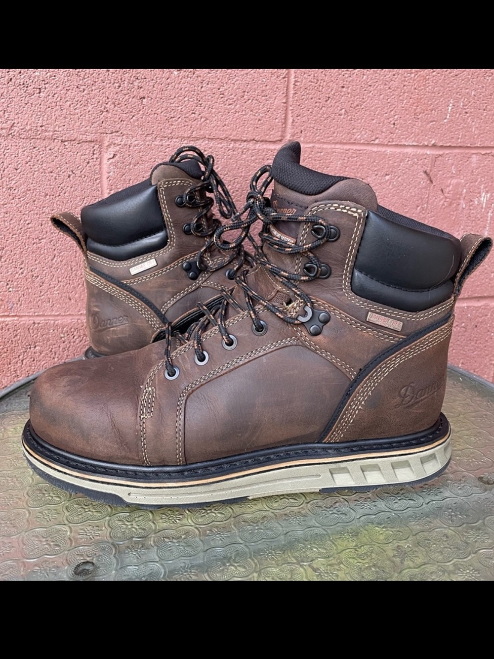 Danner Steel Yard 6” Steel Toe Waterproof Work Boots Size 10 D